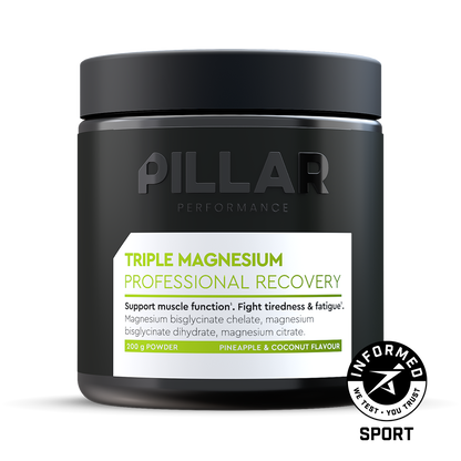 PILLAR PERFORMANCE Triple Magnesium Powder Pineapple Coconut (200g)