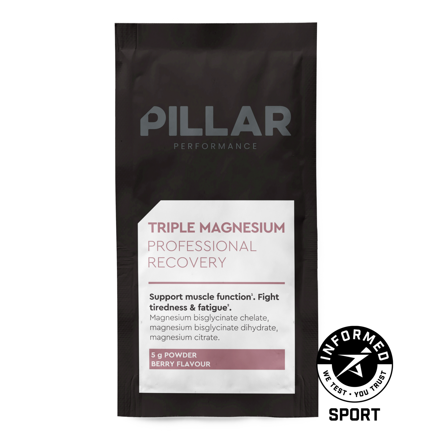 PILLAR PERFORMANCE Triple Magnesium - TRAVEL PACK (15 single serve)